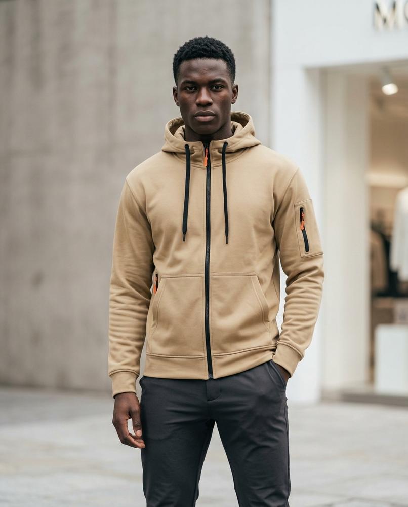 Zumieze - Caron | Zip-Up Lined Hoodie Men