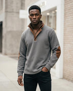 Zumieze - Semel | Rib-Knit Quarter-Zip Sweater Men