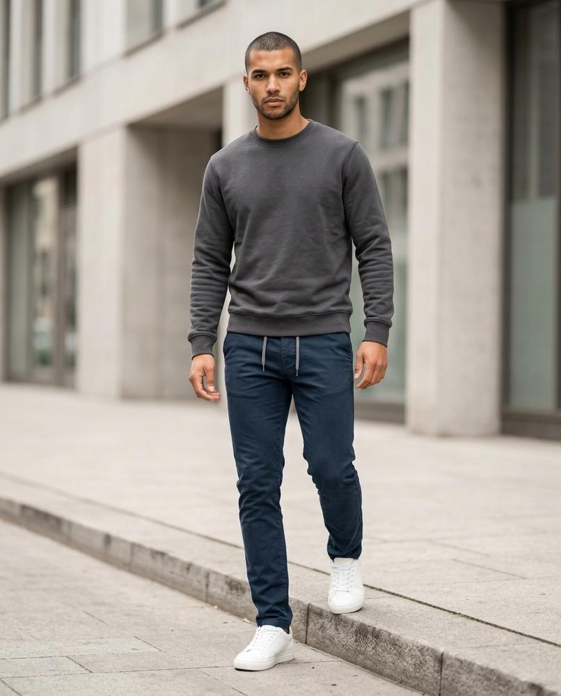 Zumieze - Zamar | Quarter-Zip Stone-Washed Sweatshirt Men