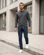 Zumieze - Zamar | Quarter-Zip Stone-Washed Sweatshirt Men