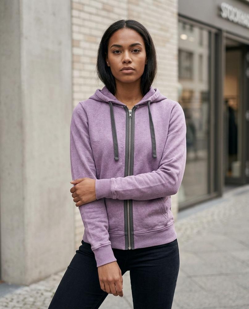 Zumieze - Zamar | Quarter-Zip Stone-Washed Sweatshirt Men