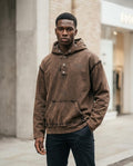 Zumieze - Alnor | Washed Buttoned Hoodie Men