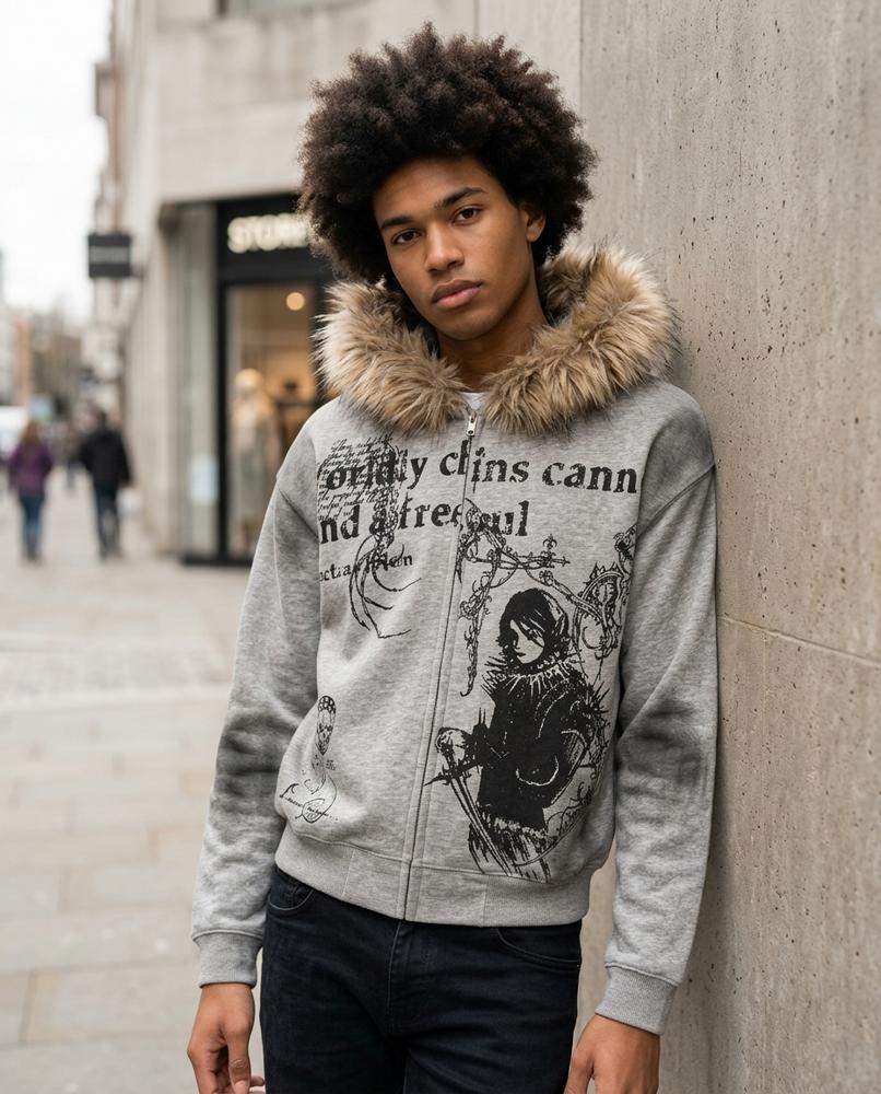 Zumieze - Miser | Printed Hooded Jacket Unisex