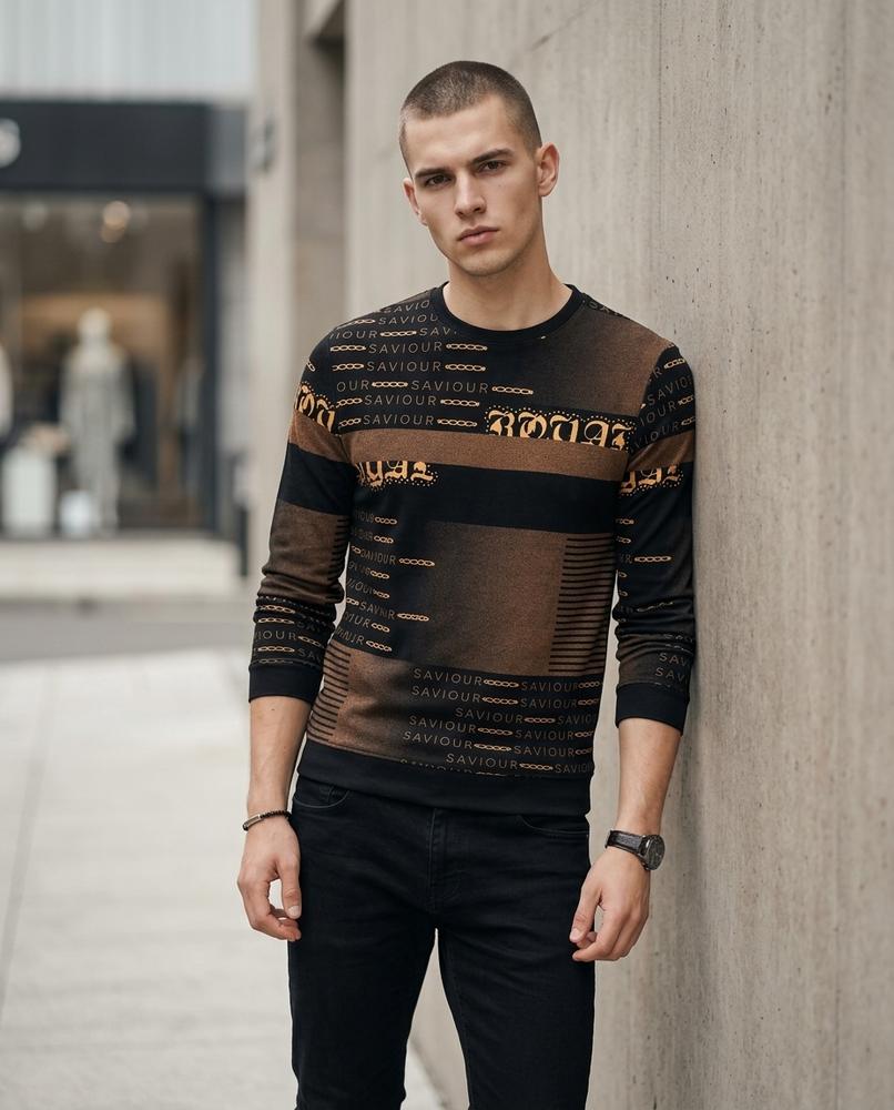 Zumieze - Lydar | Printed Crewneck Sweater Men