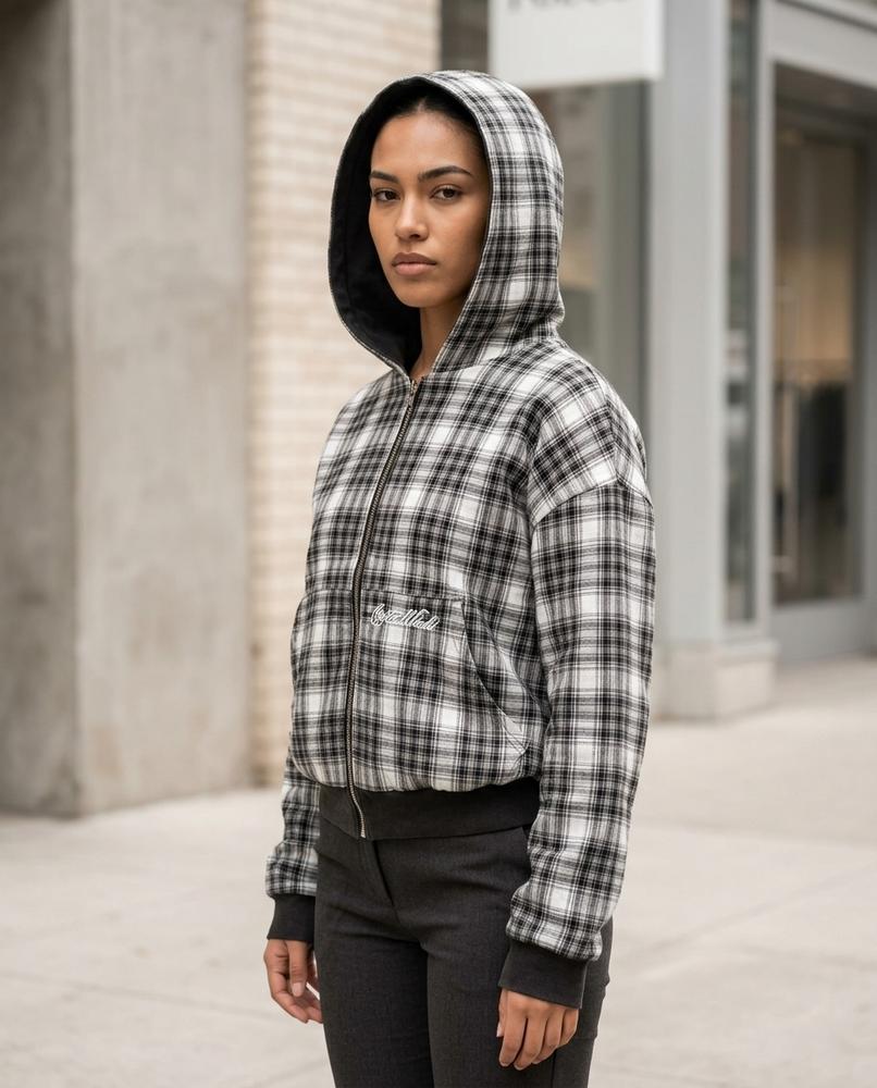 Zumieze - Niram | Plaid Zip-Up Jacket Women