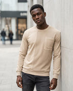 Zumieze - Kalen | Ribbed Paneled Sweatshirt Men