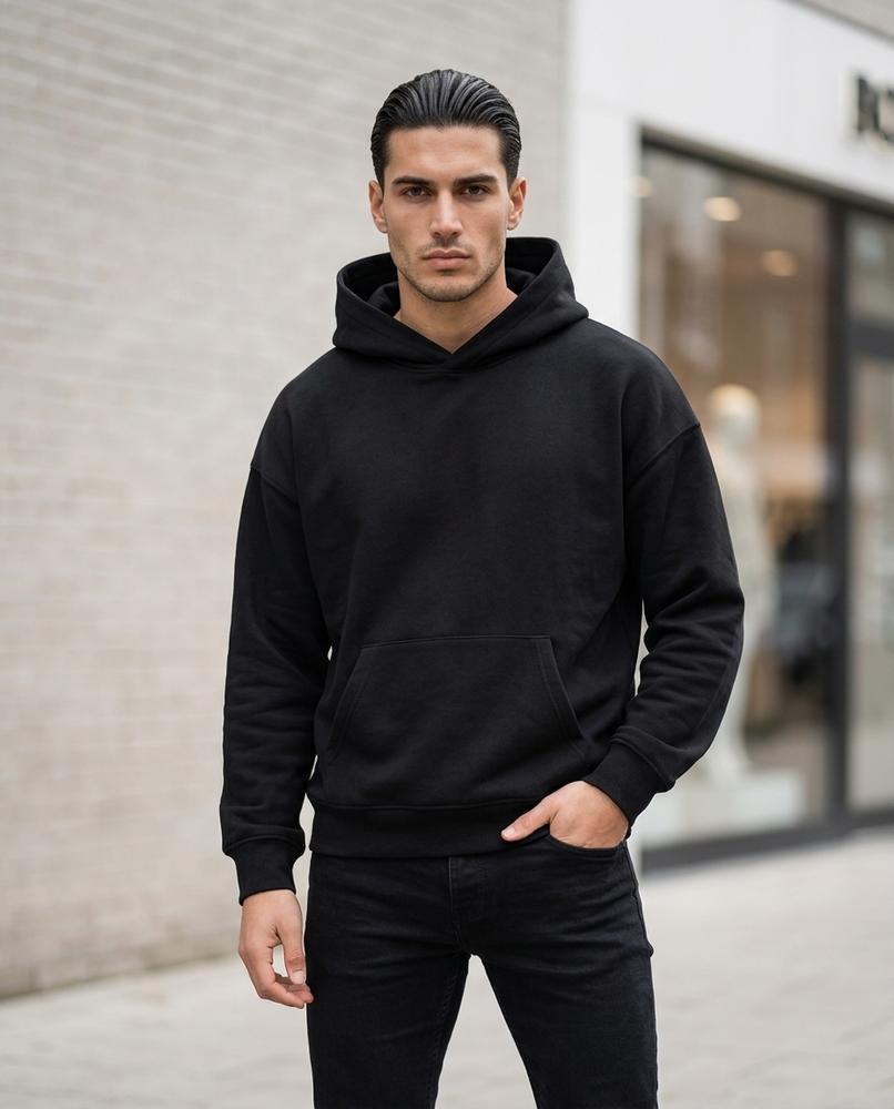 Zumieze - Yosen | Relaxed-Fit Solid-Color Hoodie Unisex