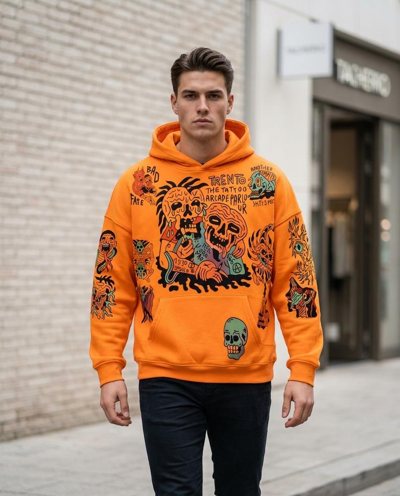 Zumieze - Mimin | Printed Relaxed Fit Hoodie Men
