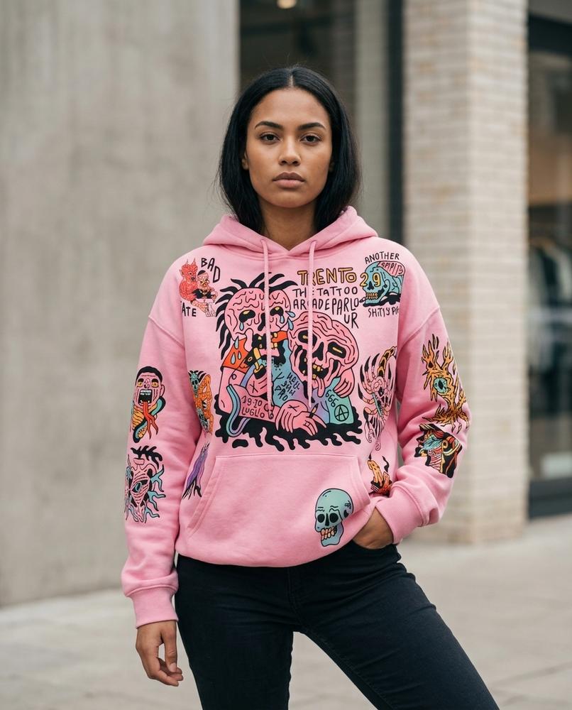 Zumieze - Mimin | Printed Relaxed Fit Hoodie Men