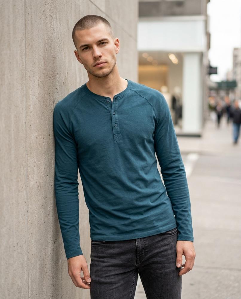 Zumieze - Ronav | Long-Sleeved Button-Placket Shirt Men