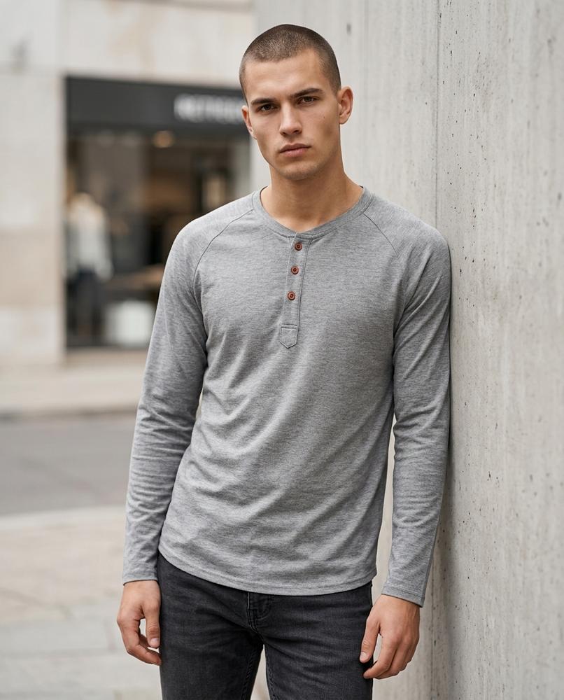 Zumieze - Ronav | Long-Sleeved Button-Placket Shirt Men