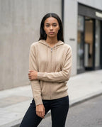 Zumieze - Almon | Knitted Zip-Up Hoodie Unisex