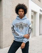 Zumieze - Catir | Printed Acid-Washed Hoodie Men