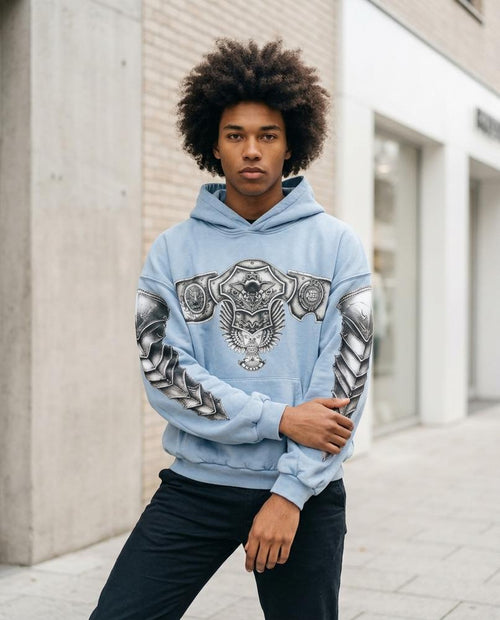 Zumieze - Catir | Printed Acid-Washed Hoodie Men