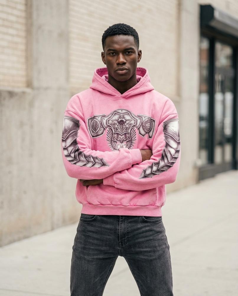 Zumieze - Catir | Printed Acid-Washed Hoodie Men