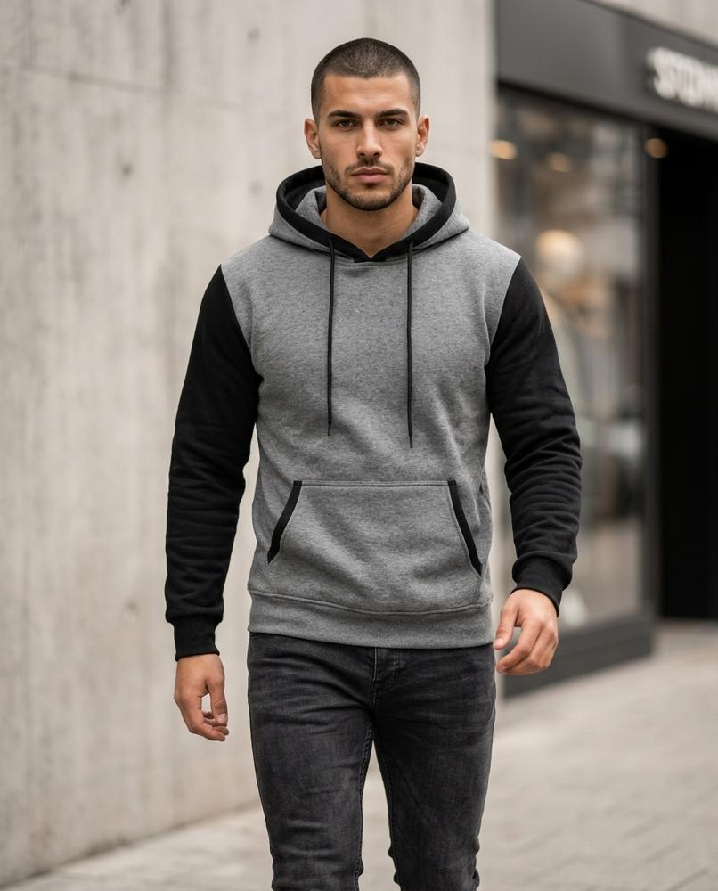 Zumieze - Alnav | Two-Tone Slim-Fit Hoodie Men