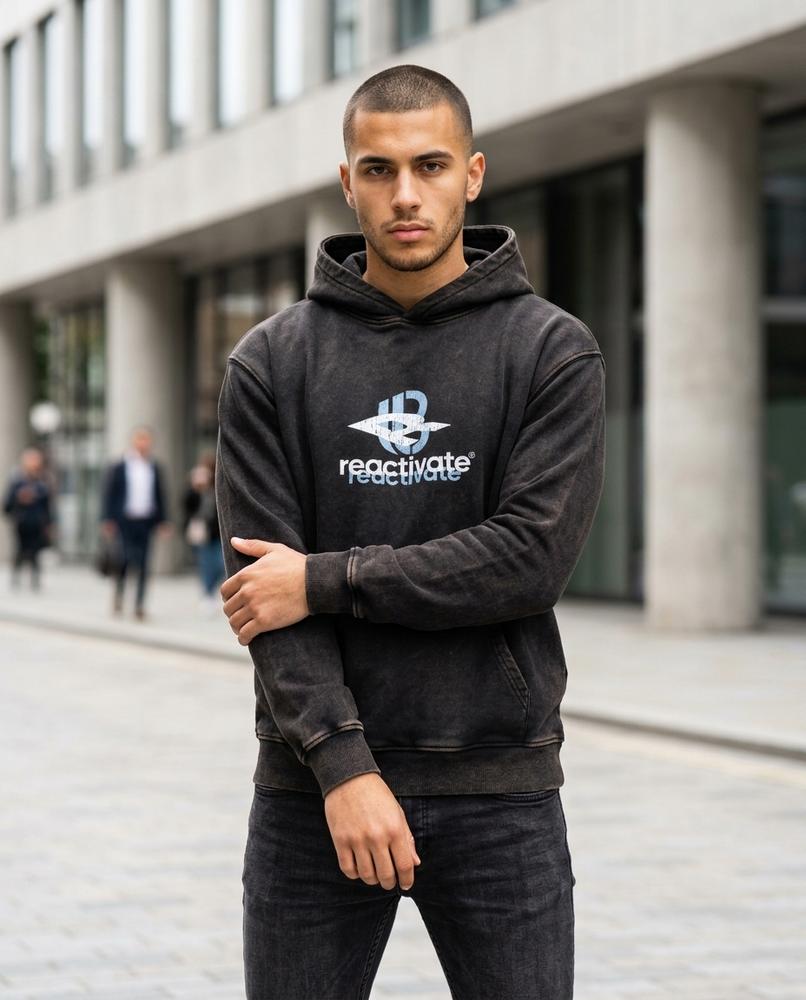 Zumieze - Alser | Washed Printed Hoodie Unisex