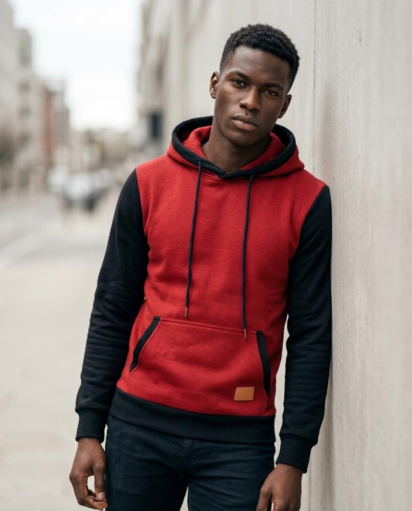 Zumieze - Alnav | Two-Tone Slim-Fit Hoodie Men