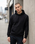 Zumieze - Lelar | Button-Neck Raglan-Sleeve Hoodie Men