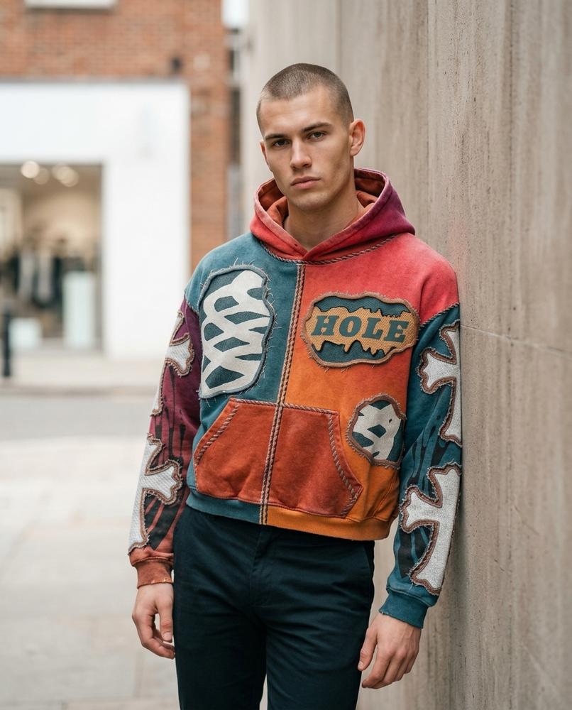 Zumieze - Loser | Patchwork Appliquéd Hoodie Unisex