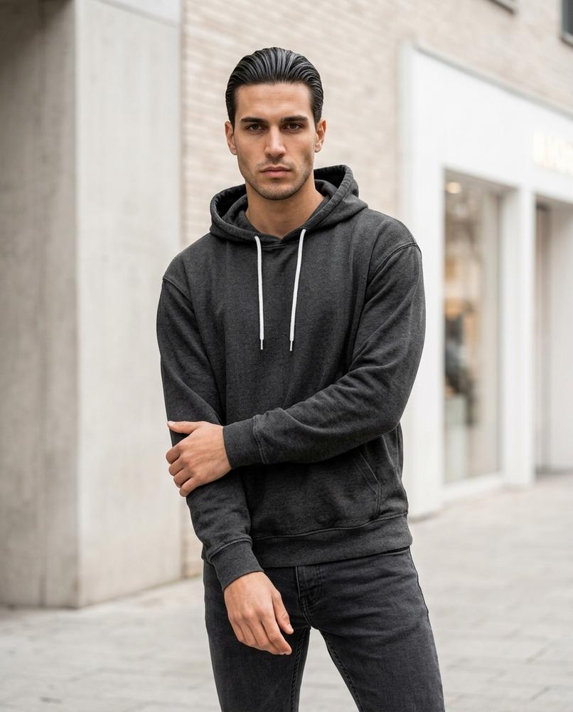 Zumieze - Rikar | Heathered Drawstring Hoodie Unisex