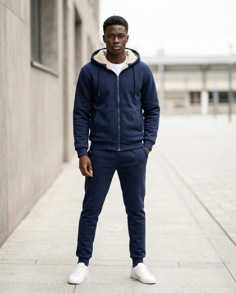 Zumieze - Kedar | Sherpa-Lined Zip-Up Suit Men