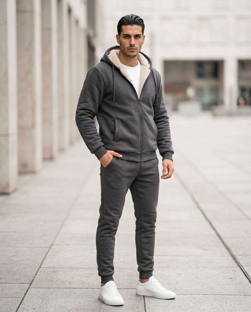 Zumieze - Kedar | Sherpa-Lined Zip-Up Suit Men