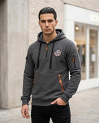 Zumieze - Rorel | Quarter-Zip Embroidered Hoodie Men