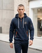 Zumieze - Rorel | Quarter-Zip Embroidered Hoodie Men