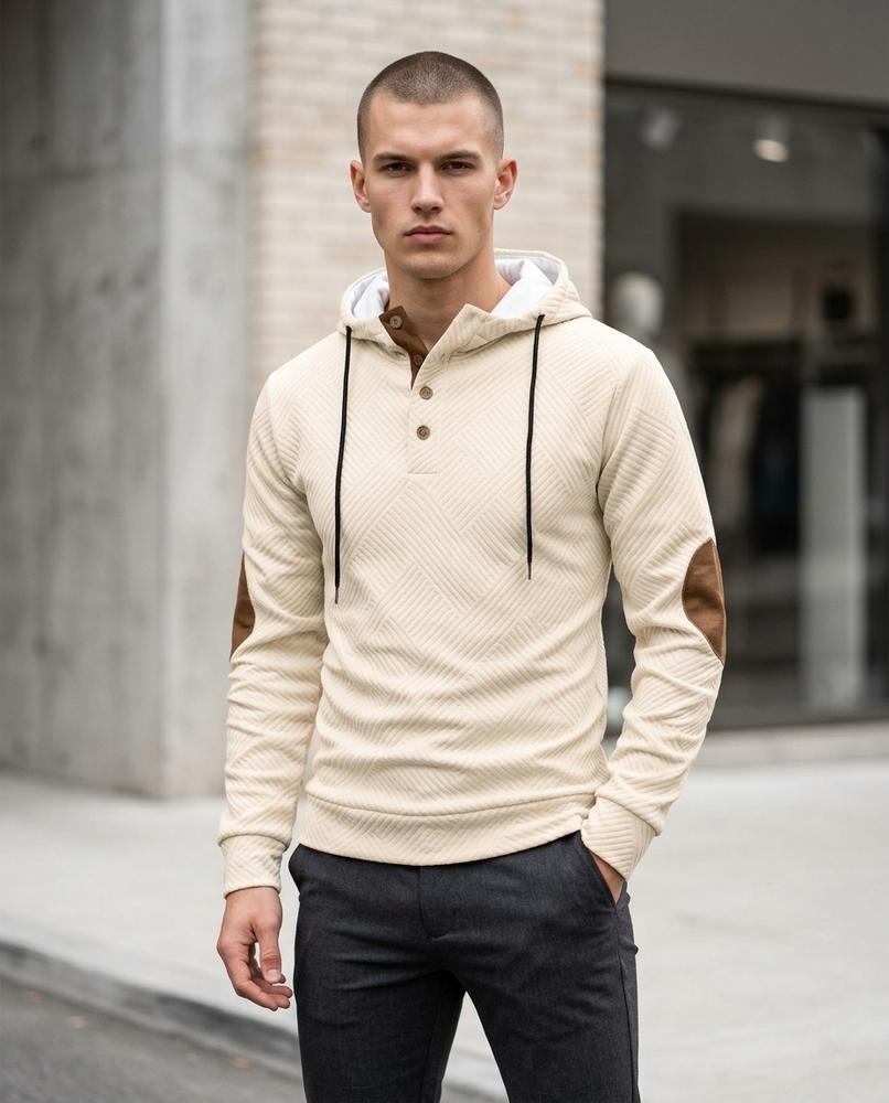 Zumieze - Lamor | Textured Buttoned Hoodie Men