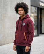 Zumieze - Rorel | Quarter-Zip Embroidered Hoodie Men