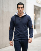 Zumieze - Lamor | Textured Buttoned Hoodie Men