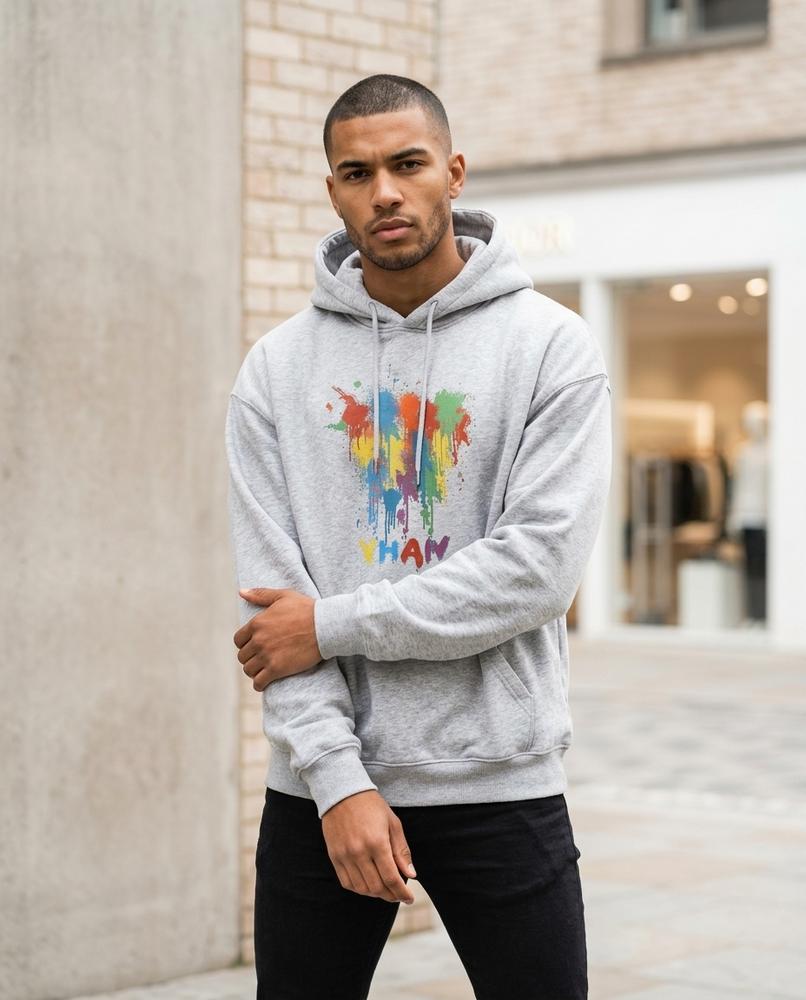 Zumieze - Calen | Printed Fleece-Lined Hoodie Men