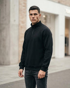 Zumieze - Lolen | Ribbed Zip-Neck Sweatshirt Men