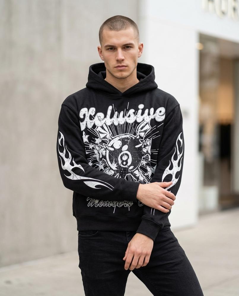 Zumieze - Allin | Printed Relaxed Fit Hoodie Men