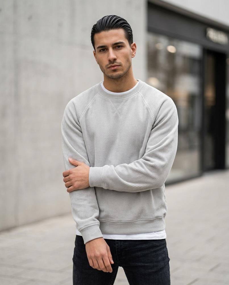 Zumieze - Rasol | Corduroy Raglan Sleeve Sweatshirt Men