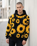 Zumieze - Vilar | Textured Sunflower Print Hoodie Men