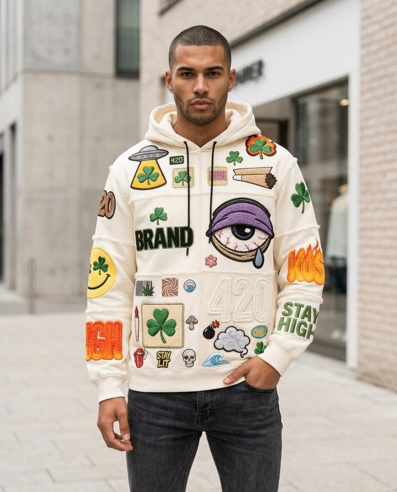 Zumieze - Ledar | Embroidered Patched Hoodie Unisex