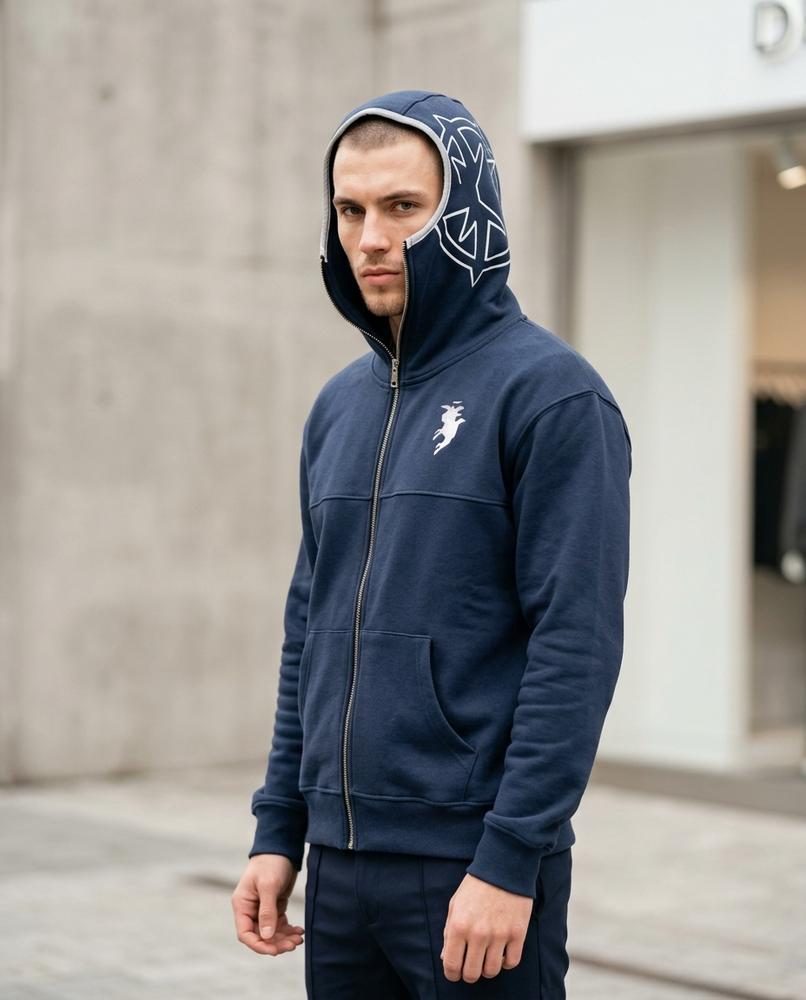 Zumieze - Cakar | Zip-Up Relaxed-Fit Hoodie Men
