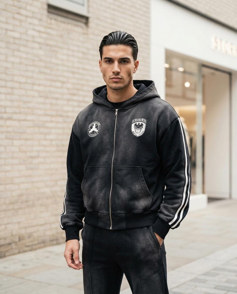 Zumieze - Yonav | Washed-Out Zip-Up Jacket Men