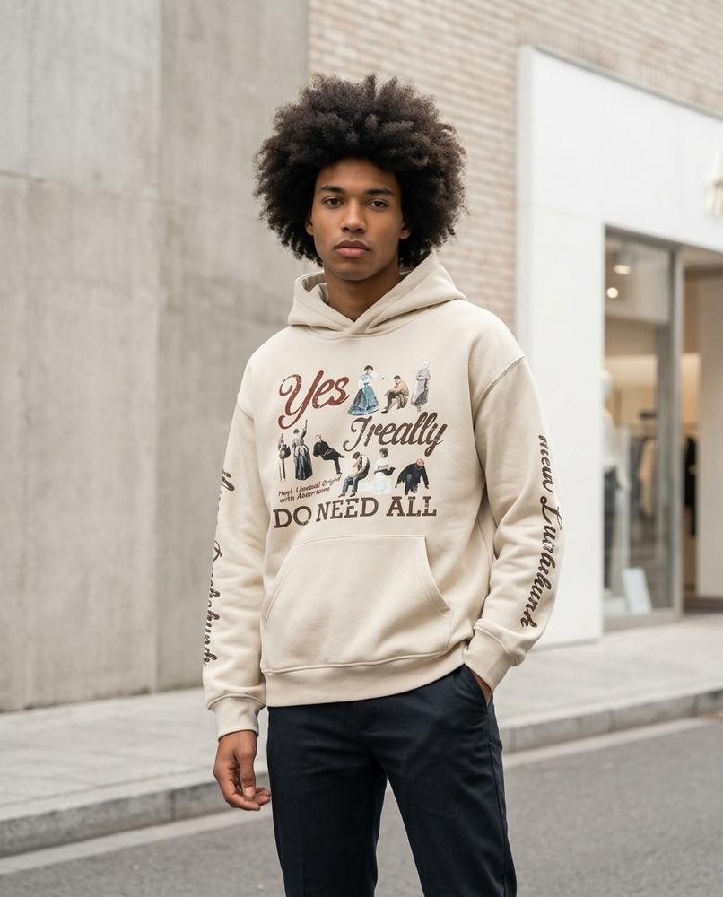 Zumieze - Mawan | Graphic Print Relaxed Fit Hoodie Unisex