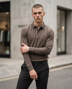 Zumieze - Rator | Long-Sleeved Tipped-Collar Polo Shirt Men