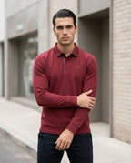 Zumieze - Rator | Long-Sleeved Tipped-Collar Polo Shirt Men