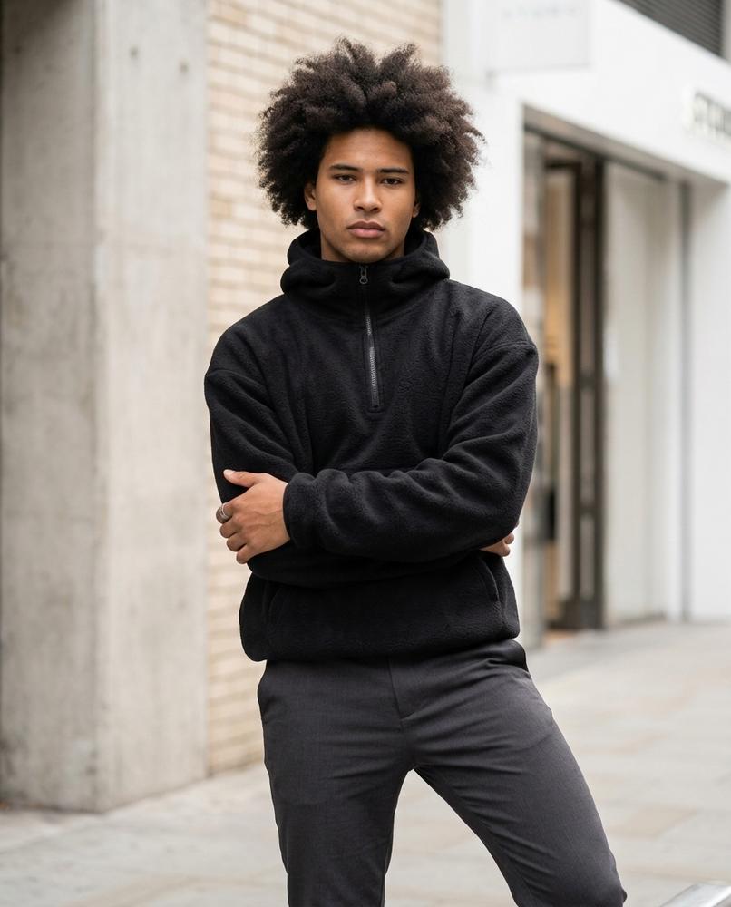Zumieze - Zavel | Quarter-Zip Fleece Sweatshirt Men