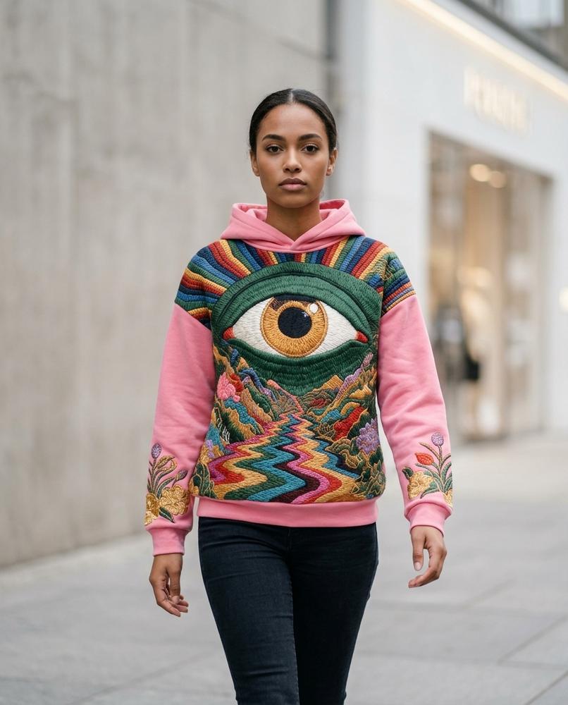 Zumieze - Mikar | Embroidered Multicolor Hoodie Men