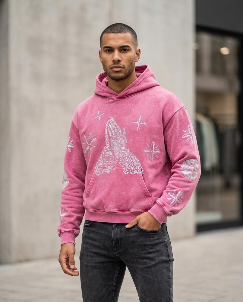 Zumieze - Cator | Washed Rhinestone Hoodie Women