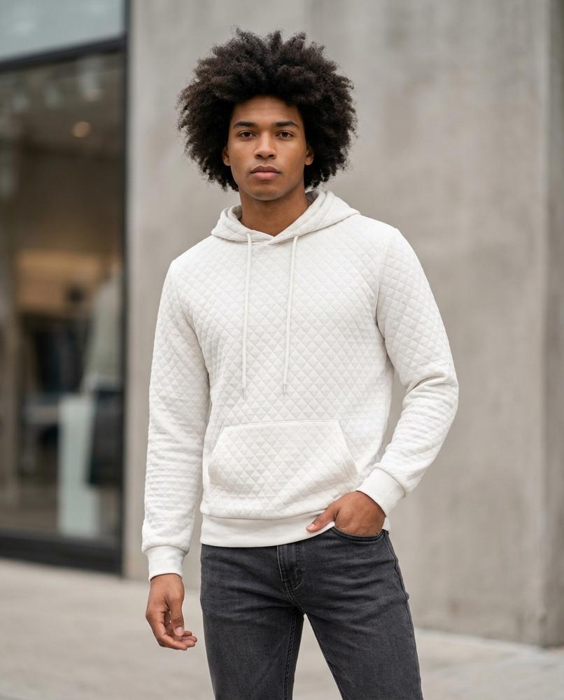 Zumieze - Arsin | Textured Straight-Cut Hoodie Men