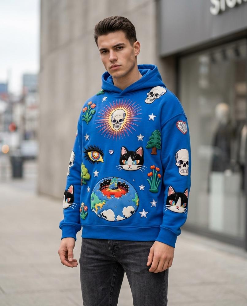 Zumieze - Arlev | Embroidered Tie-Dye Hoodie Unisex