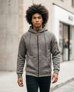 Zumieze - Lalor | Zip-Up Melange Hoodie Men
