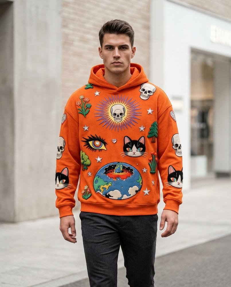 Zumieze - Arlev | Embroidered Tie-Dye Hoodie Unisex
